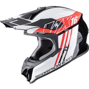 Motokrosová helma Scorpion VX-16 EVO Air Lignes černo-červená