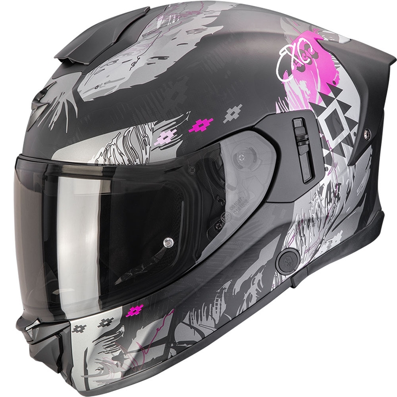 Integrální helma na motorku Scorpion EXO-530 Air Hadji matná černo-růžové