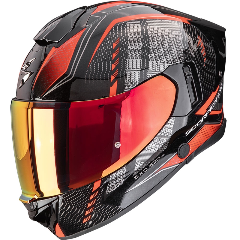 Integrální helma na motorku Scorpion EXO-530 Air Theras metalická černo-červená
