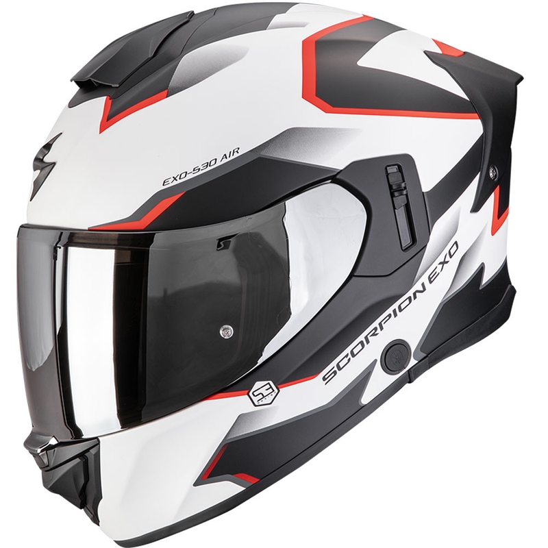 Integrální helma na motorku Scorpion EXO-530 Air Clip matná bílo-černo-červená