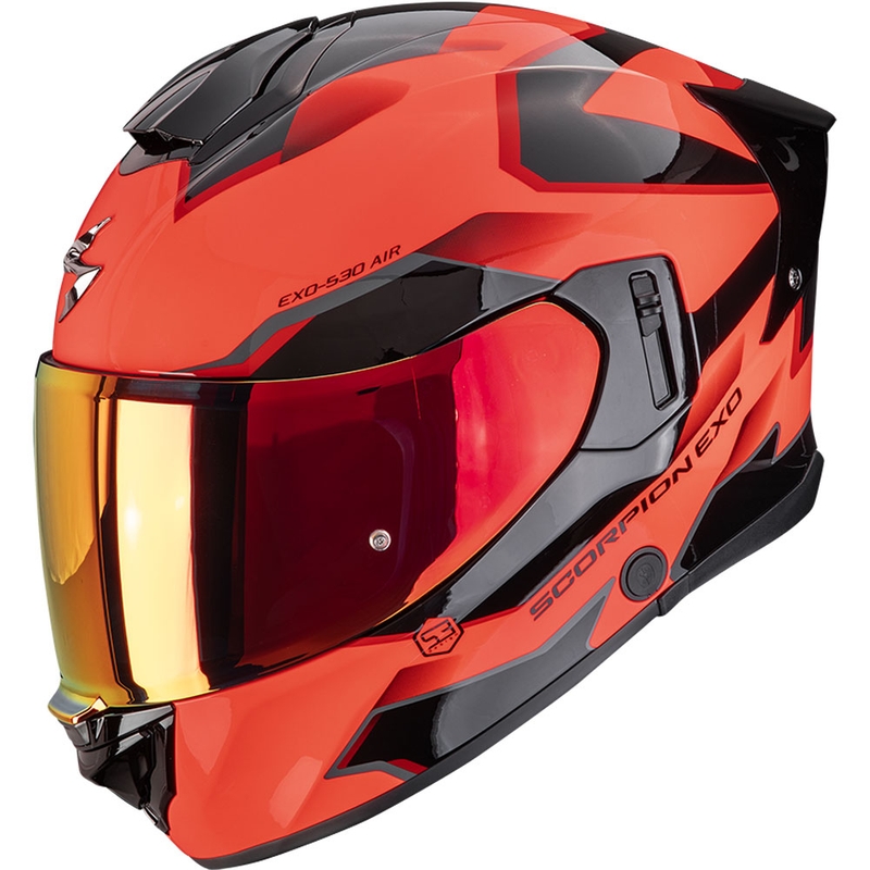 Integrální helma na motorku Scorpion EXO-530 Air Clip fluo červeno-černá