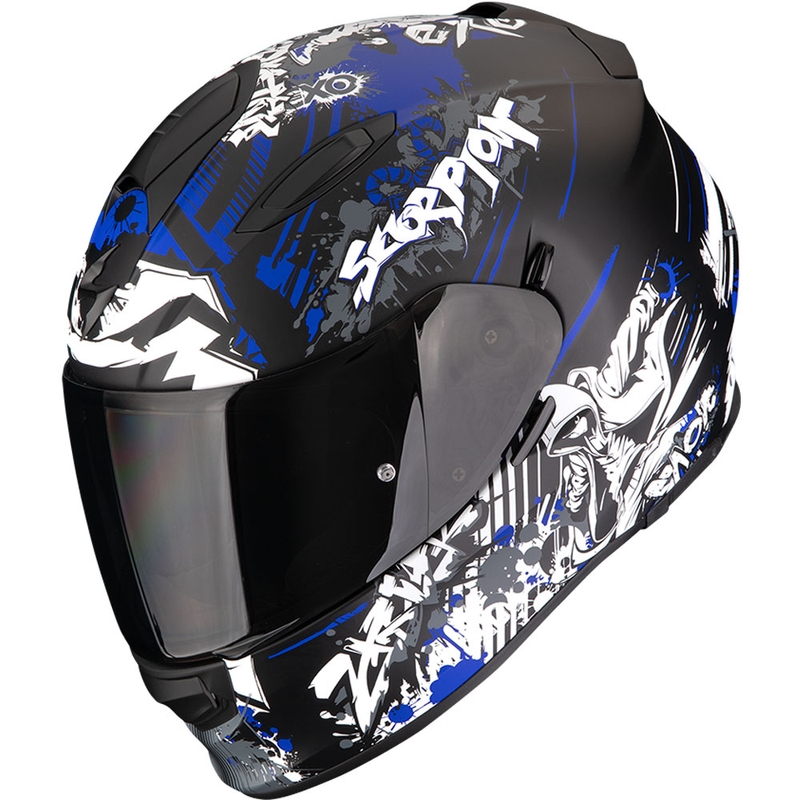 Integrální helma na motorku Scorpion EXO-491 Spector matná černo-modrá