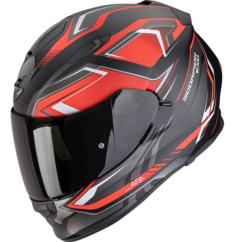 Integrální helma na motorku Scorpion EXO-491 Zumo matná černo-červená