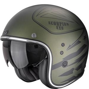 Otevřená helma na motorku Scorpion Belfast Dawg matná zelená