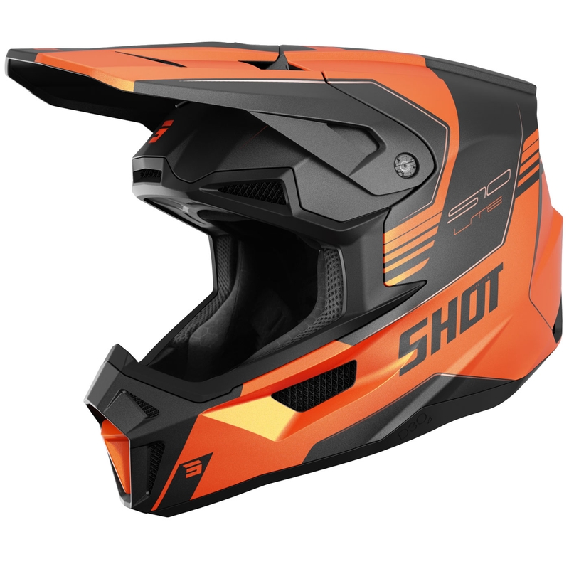 Motokrosová helma Shot Lite S10 matná oranžová