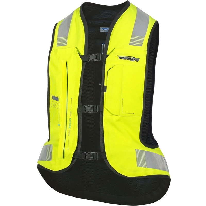 Elektronická airbagová vesta HELITE e-Turtle fluo žlutá