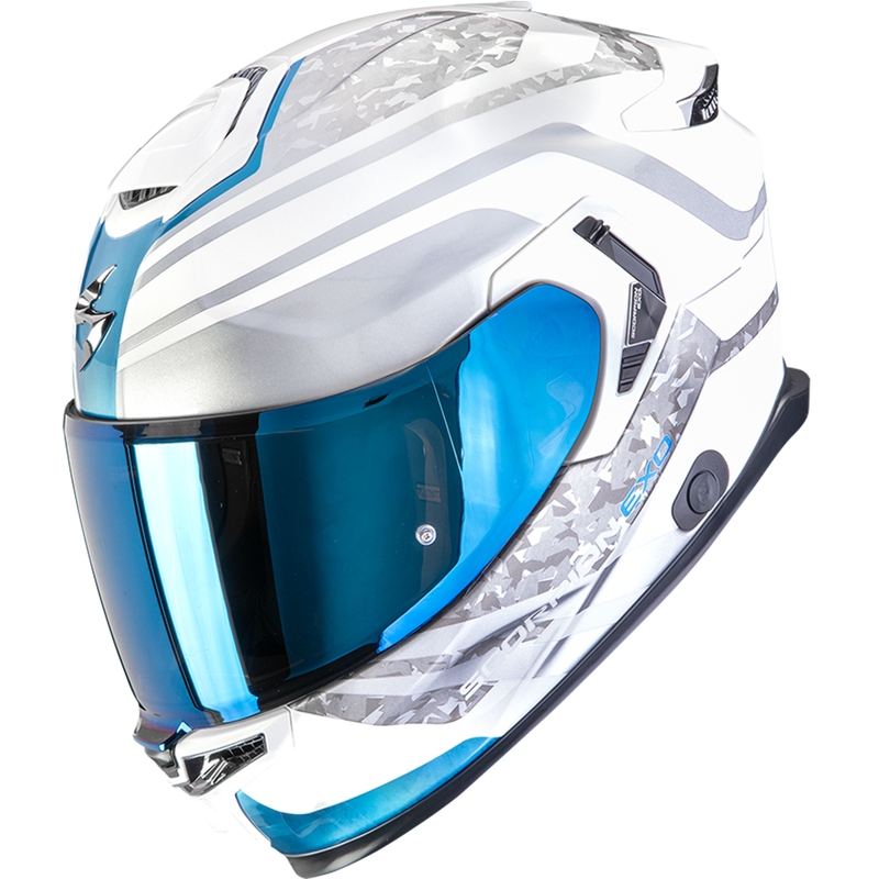 Integrální helma na motorku Scorpion EXO-GT SP Air Arten bílo-modrá