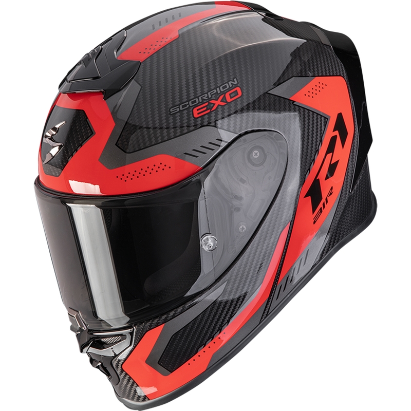 Integrální helma na motorku Scorpion EXO-R1 EVO II Carbon Air Propel černo-červená