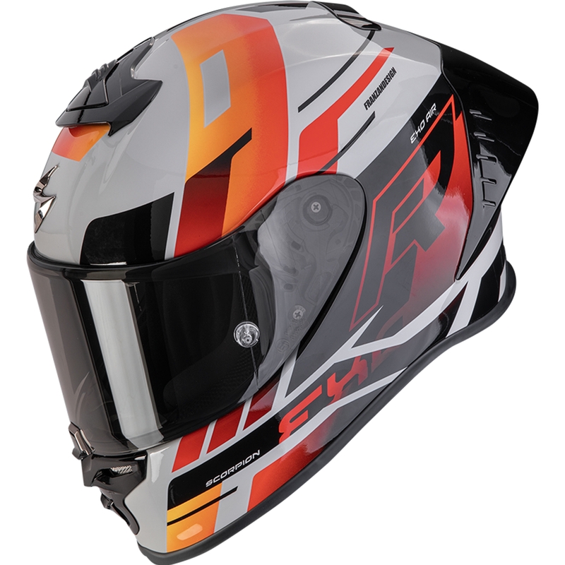 Integrální helma na motorku Scorpion EXO-R1 EVO II Air Adrenaline šedo-červeno-oranžová