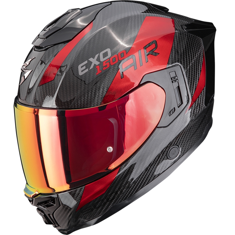 Integrální helma na motorku Scorpion EXO-1500 Carbon Air Platted černo-červená