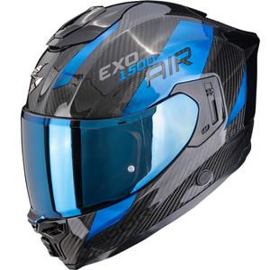 Integrální helma na motorku Scorpion EXO-1500 Carbon Air Platted černo-modrá
