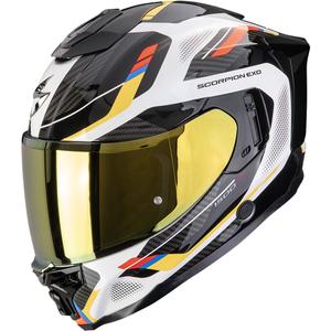 Integrální helma na motorku Scorpion EXO-1500 Air Sleek bílo-modro-žlutá