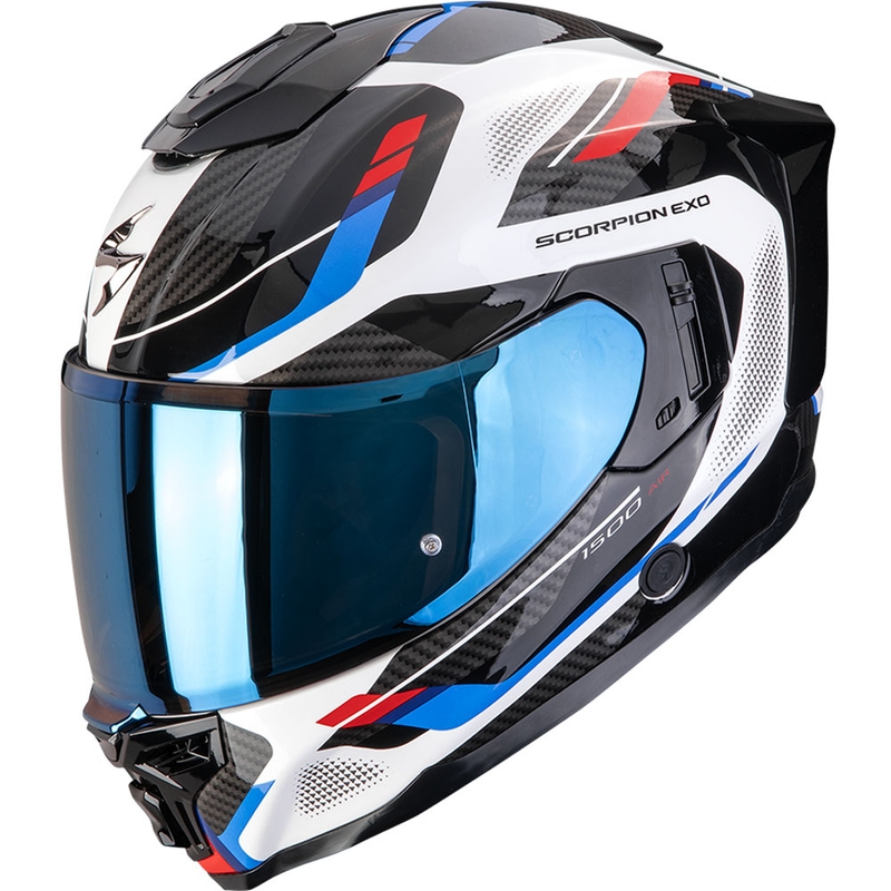 Integrální helma na motorku Scorpion EXO-1500 Air Sleek bílo-červeno-modrá