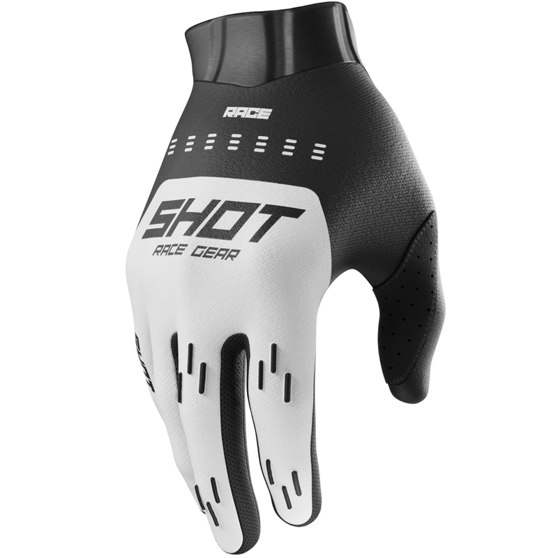 Motokrosové rukavice Shot Race Evo bílé