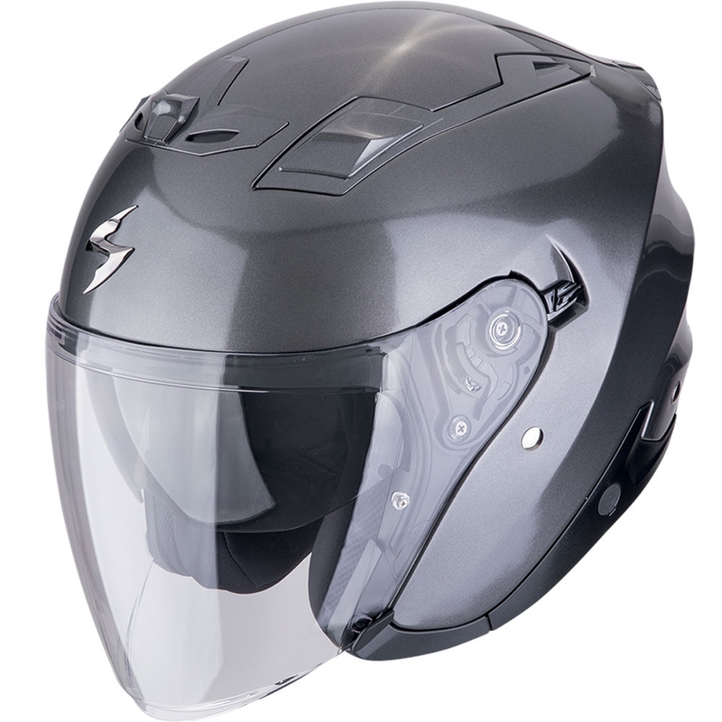 Otevřená helma na motorku Scorpion EXO-Z1 SOLID metalická šedá