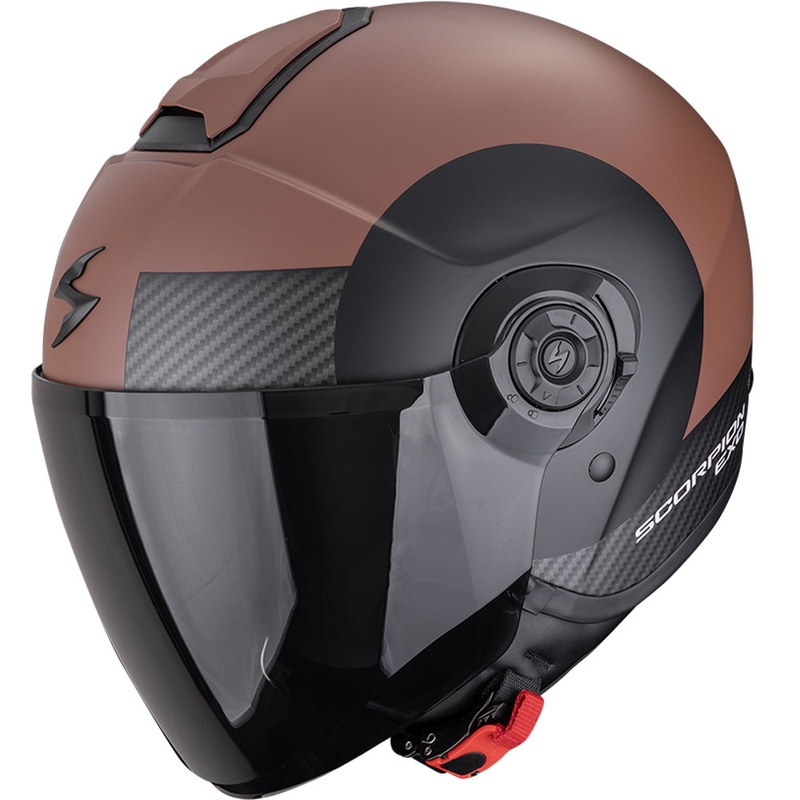 Otevřená helma na motorku Scorpion EXO-CITY II Sheer matná hnědo-černá