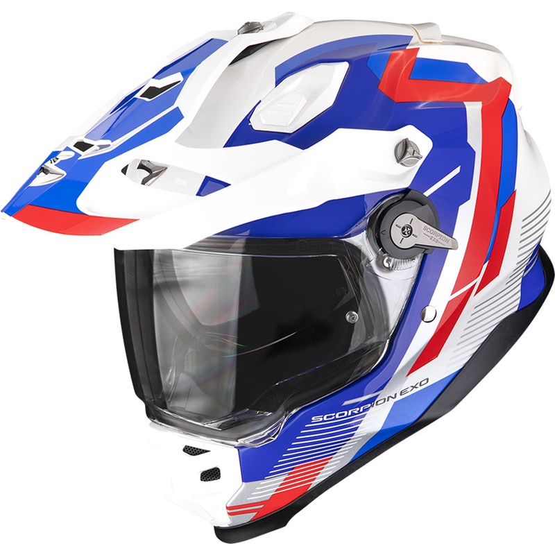 Enduro helma Scorpion ADF-9000 Air Patrol bílo-modro-červená