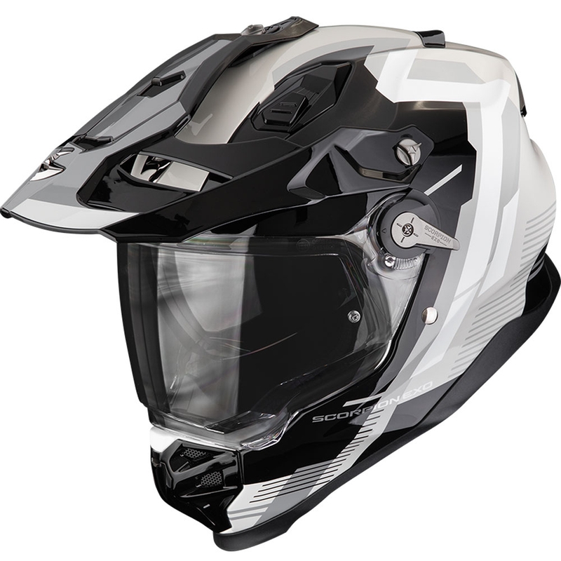 Enduro helma na motorku Scorpion ADF-9000 Air Patrol černo-stříbrná