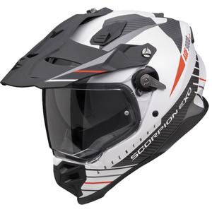 Enduro helma Scorpion ADF-9000 Air Feat matná bílo-černo-červená