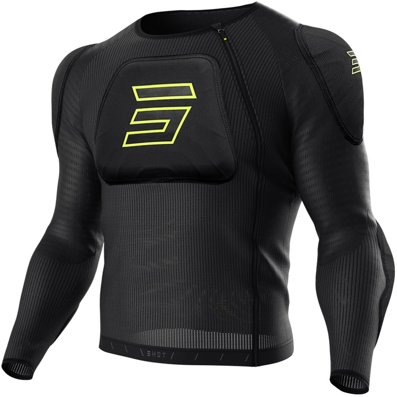 Chránič těla Shot Vest Prime černo-fluo žlutý