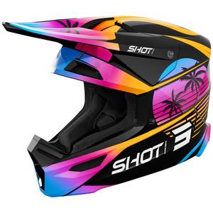 Dětská motokrosová helma Shot Furious Miami lesklá oranžová