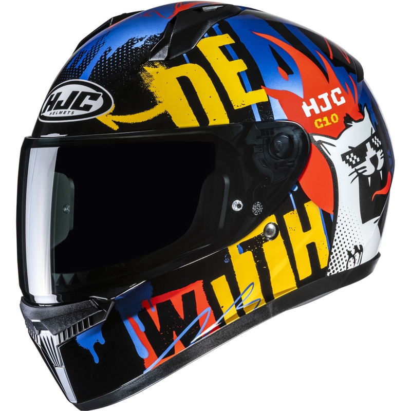 Dětská integrální helma na motorku HJC C10 Fop MC23 černo-modro-červená