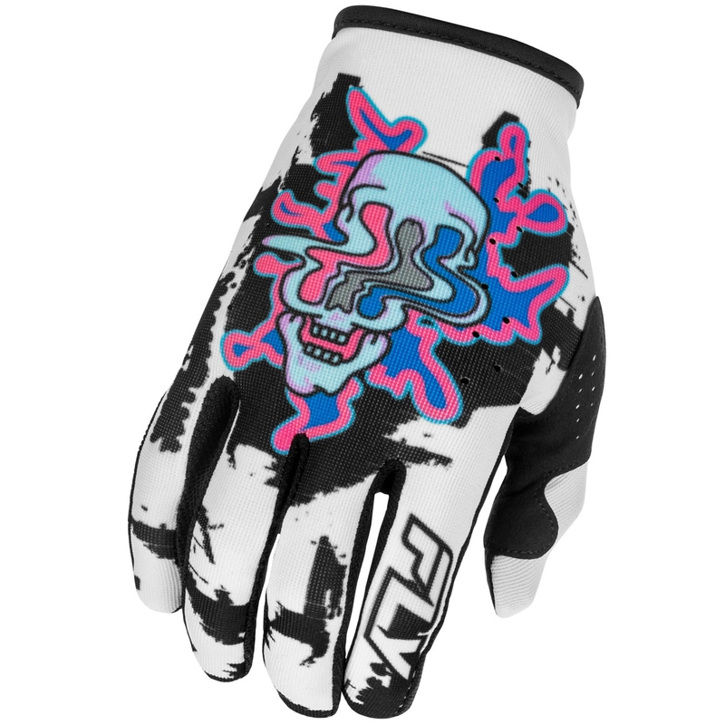 Motokrosové rukavice FLY Racing - USA Lite Warp bílo-modro-růžové