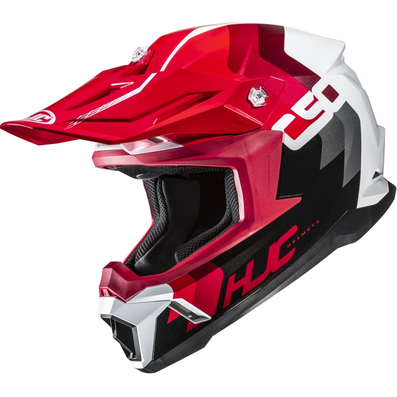 Motokrosová helma HJC C50 Primal MC1 černo-červeno-bílá