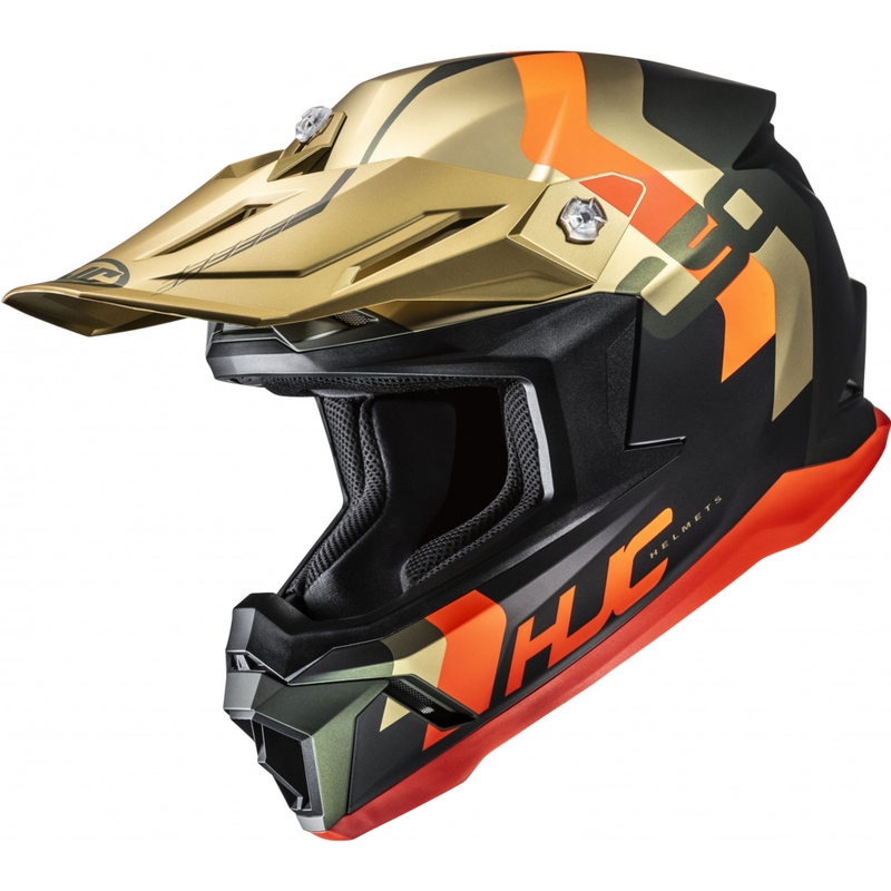 Motokrosová helma HJC C50 Primal MC6HSF černo-zlato-oranžová