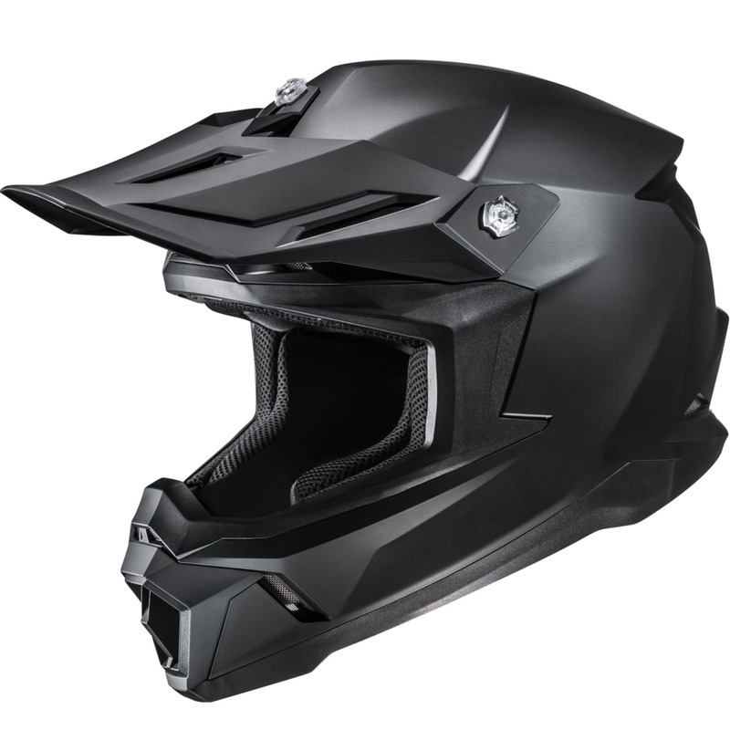 Motokrosová helma HJC C50 Solid semi flat černá