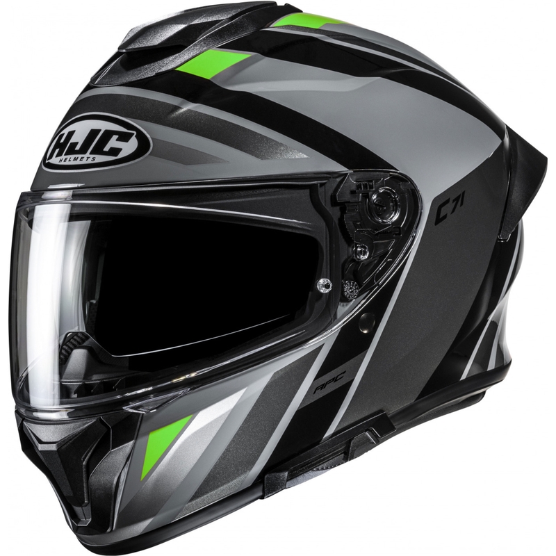 Integrální helma na motorku HJC C71 Faber MC4 černo-šedo-fluo zelená
