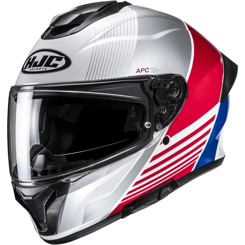 Integrální helma na motorku HJC C71 Morix MC21 bílo-červeno-modrá