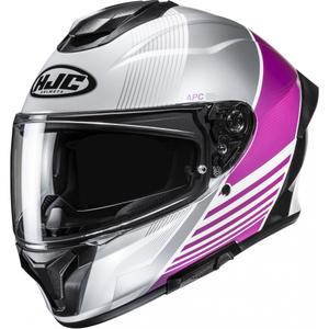 Integrální helma na motorku HJC C71 Morix MC8 stříbrno-růžová