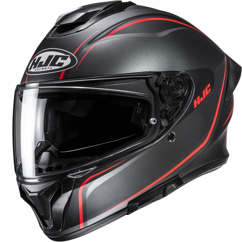 Integrální helma na motorku HJC C71 Quez MC1SF černo-červená