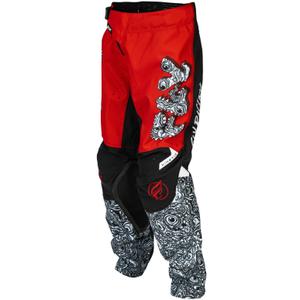 Dětské motokrosové kalhoty FLY Racing - USA Kinetic Mutant červeno-bílo-černé