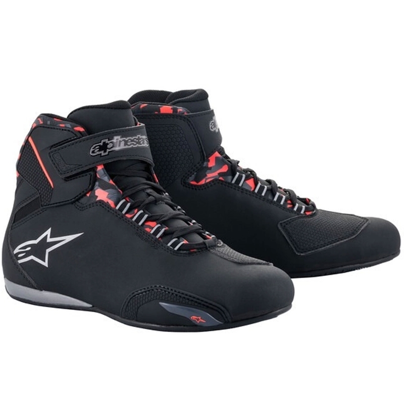 Boty na motorku Alpinestars Sektor Waterproof černo-červeno-šedo-camo