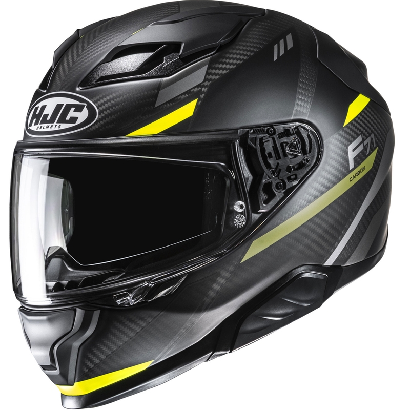 Integrální helma na motorku HJC F71 CARBON Esira MC3HSF černo-fluo žlutá