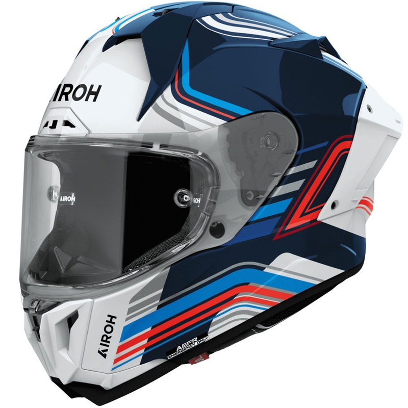 Integrální helma na motorku Airoh GP800 Hurricane lesklá modro-bílá