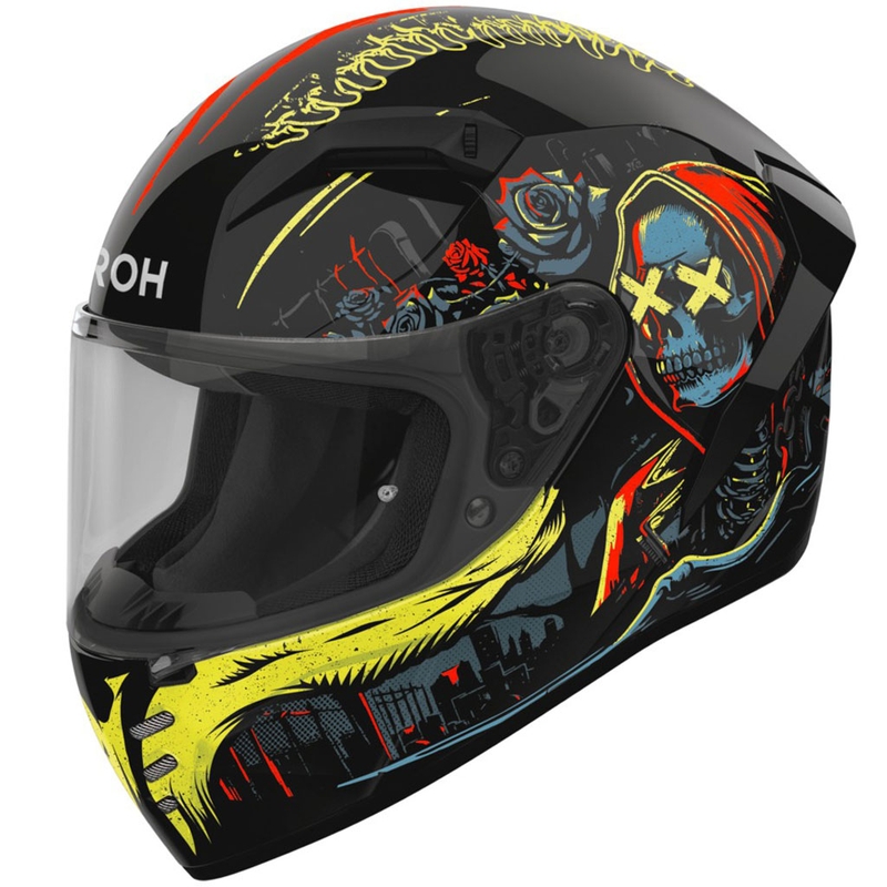 Integrální helma na motorku Airoh CONNOR Double Face lesklá černo-žlutá