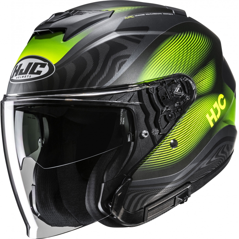 Otevřená helma na motorku HJC i31 Depe  MC3HSF černo-fluo žlutá