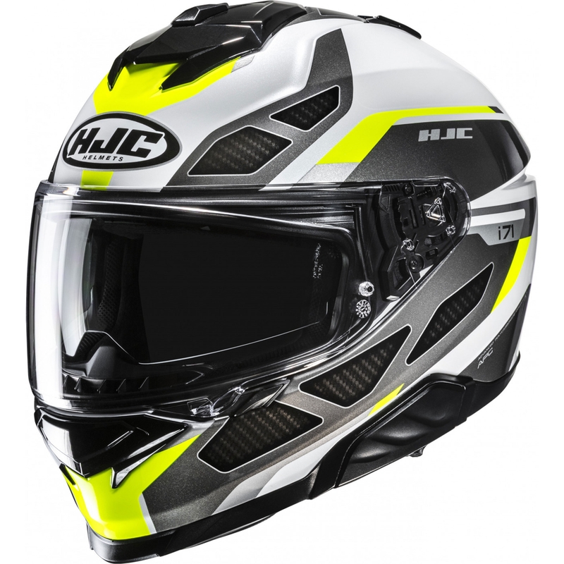 Integrální helma na motorku HJC i71 Zest MC3H černo-bílo-fluo žlutá