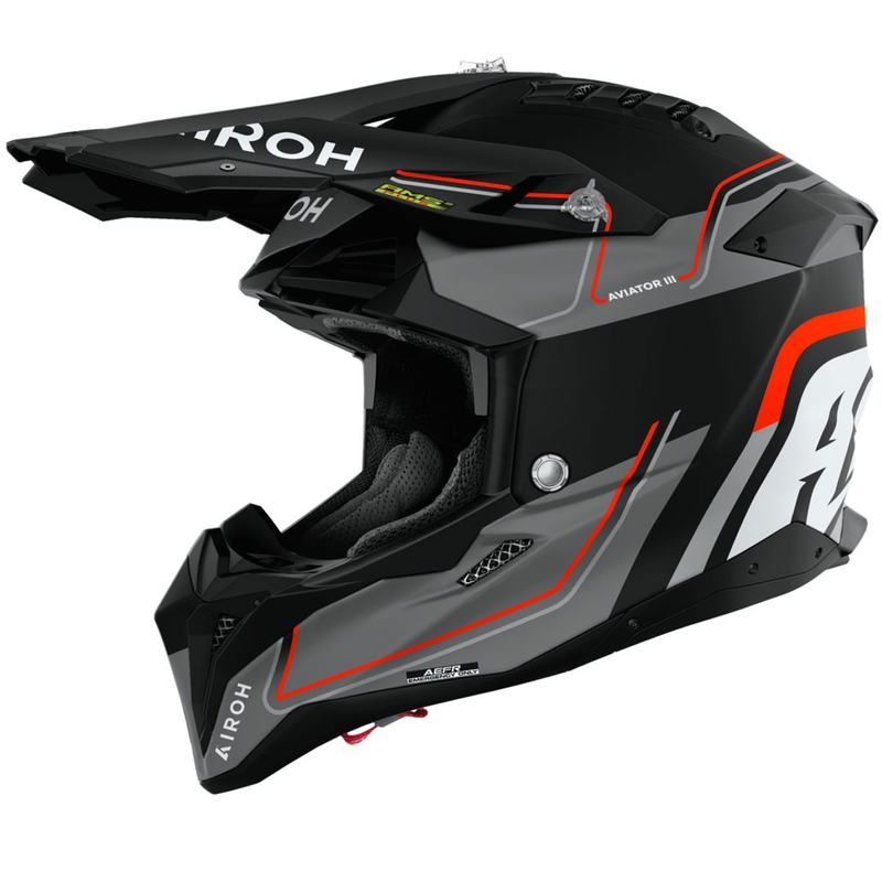 Motokrosová helma Airoh Aviator 3 Leader matná oranžová