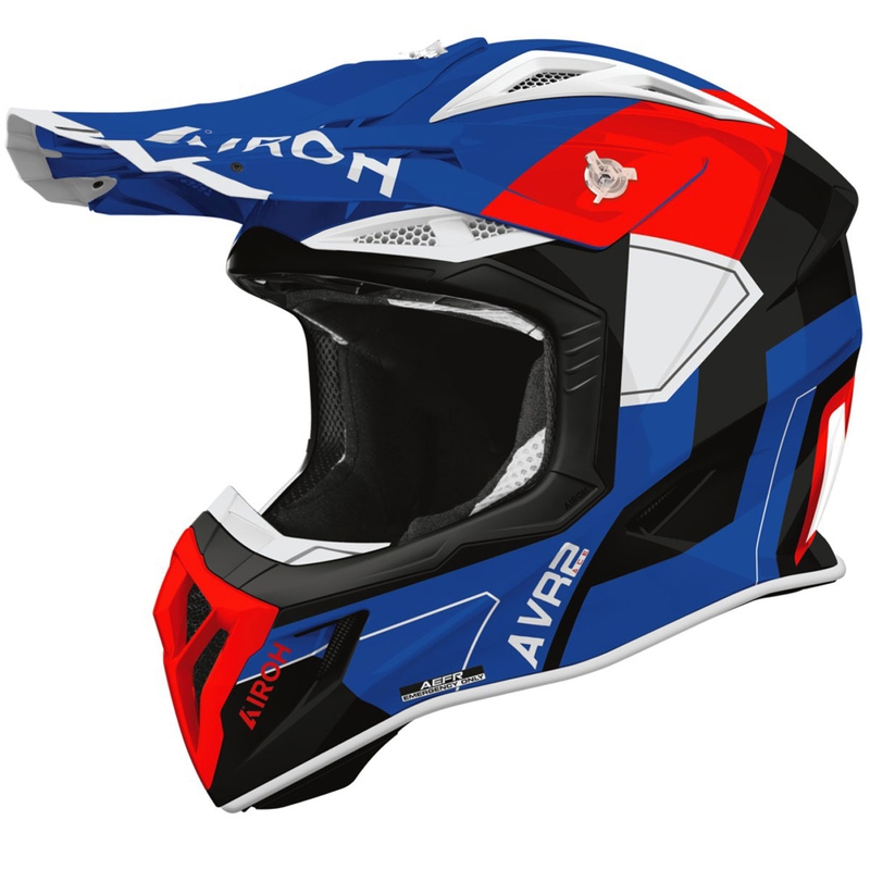 Motokrosová helma Airoh Aviator ACE 2 Shield lesklá modro-červená