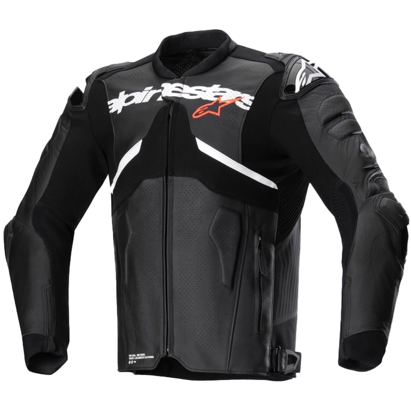 Kožená bunda na motorku Alpinestars Atem 5 černo-bílá