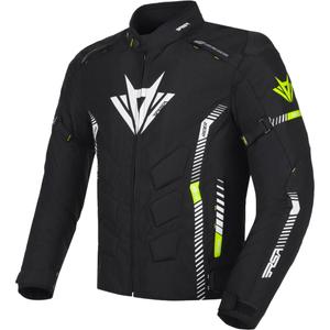 Bunda na motorku RSA Rider černo-bílo-fluo žlutá