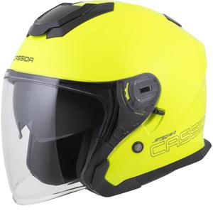 Otevřená helma na motorku Cassida Jet Tech 2.0 RoTo fluo žluto-černo-šedá