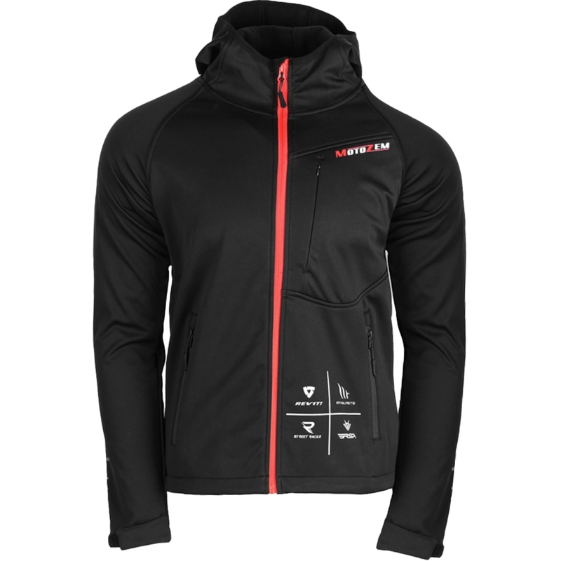 Softshellová bunda MotoZem Racing Team černo-červená