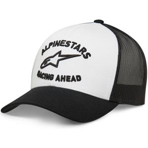Kšiltovka Alpinestars Tripleer bílo-černo-bílá