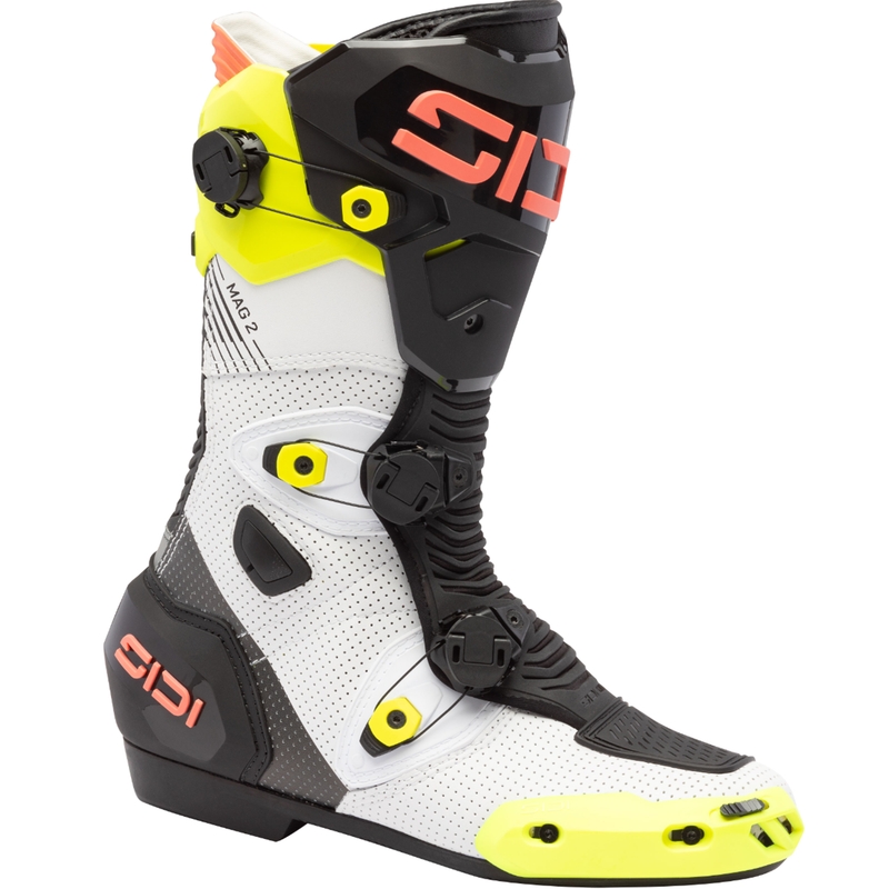 Boty na motorku SiDi MAG 2 Air fluo žluto-fluo korálové