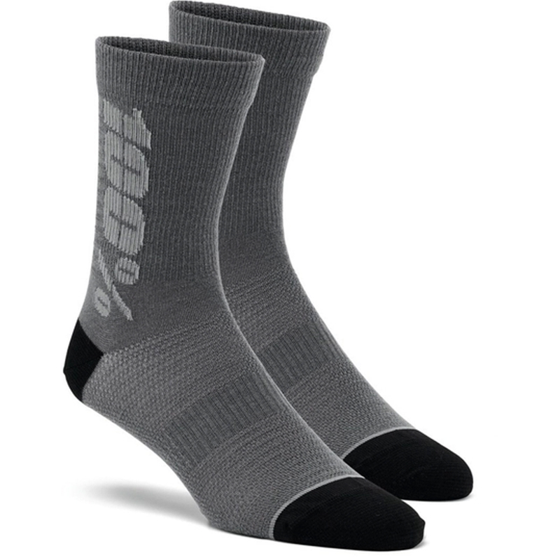 Ponožky 100% - USA  Rythym Merino Wool černo-šedé